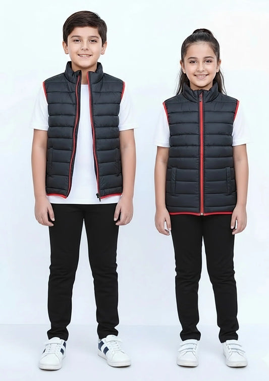 Wearium RedLine Fit - Premium Sleeveless Puffer jacket - Kids