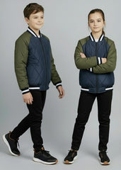 Wearium Olive Aura Bomber Jacket - Kids