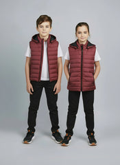 Wearium Removable Hood Puffer Jacket - Maroon Kids