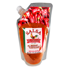Salsa El Gallo Red Jalapeño Homestyle Salsa, 11 fl oz, Mild, Roasted Jalapeño, Shelf-stable