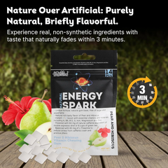 Funstitution 60 mg Natural Caffeine Gum (56pcs) | Contains Vitamin A, B6, B12, D, L-Theanine, Xylitol, Iron, Zinc, Magnesium | Focus & Energy Gum Caffeinated For Athletes | Pear And Hibiscus Flavor