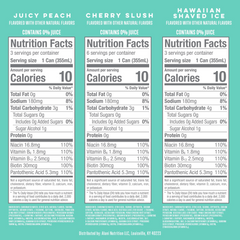 Alani Nu Sugar Free Energy Drink, Variety Pack, Cherry Slush, Juicy Peach, Hawaiian Shaved Ice, 12 fl oz, 12 Pack, Cans, 200mg Caffeine