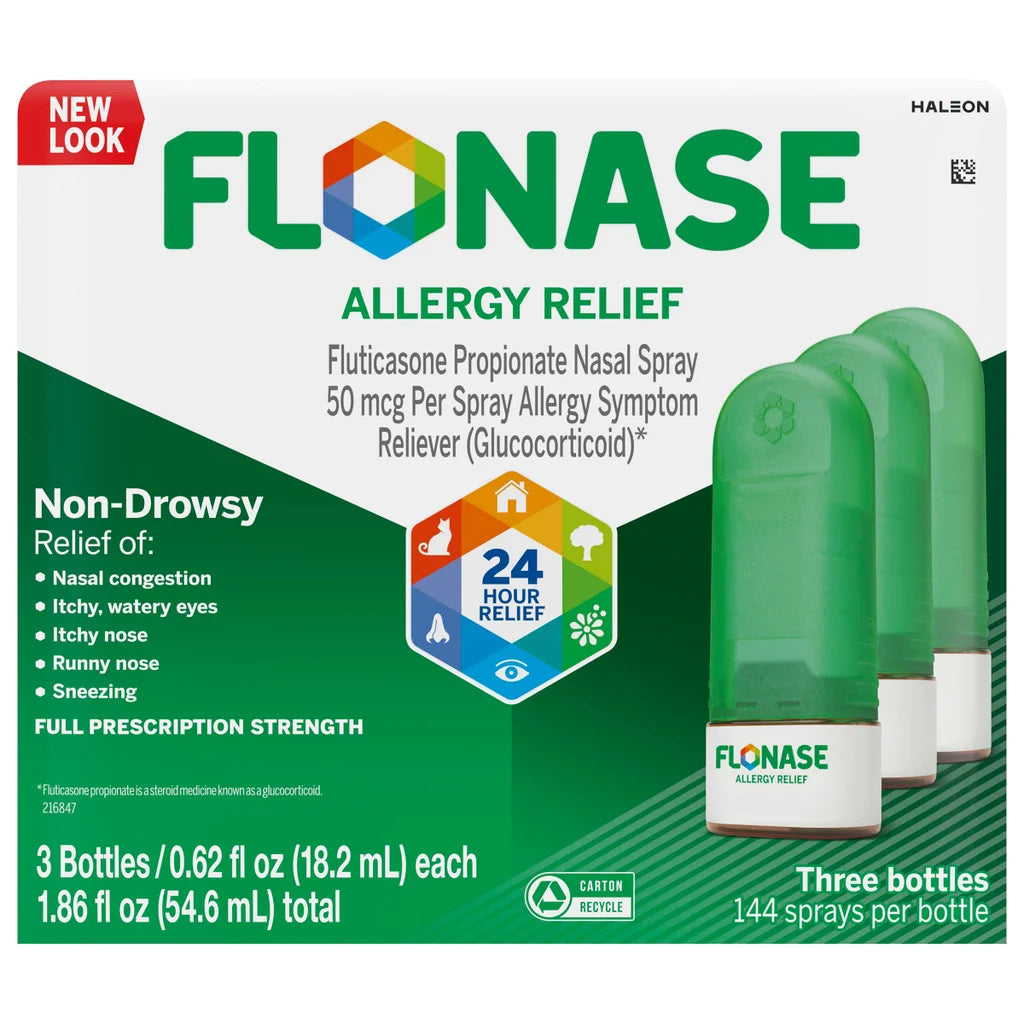 Flonase Non-Drowsy 24 Hour Allergy Relief Nasal Spray, 432 Metered Sprays