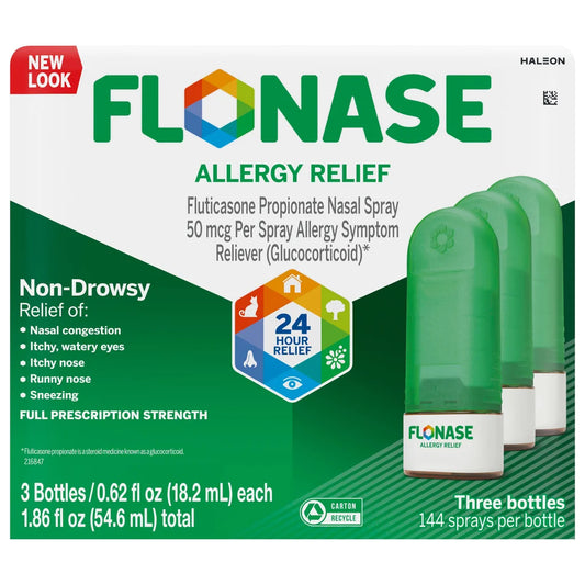 Flonase Non-Drowsy 24 Hour Allergy Relief Nasal Spray, 432 Metered Sprays