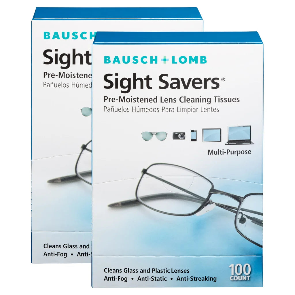 Sight Savers Lens Cleaning Tissues, 100 Tissues (Pack of 2)