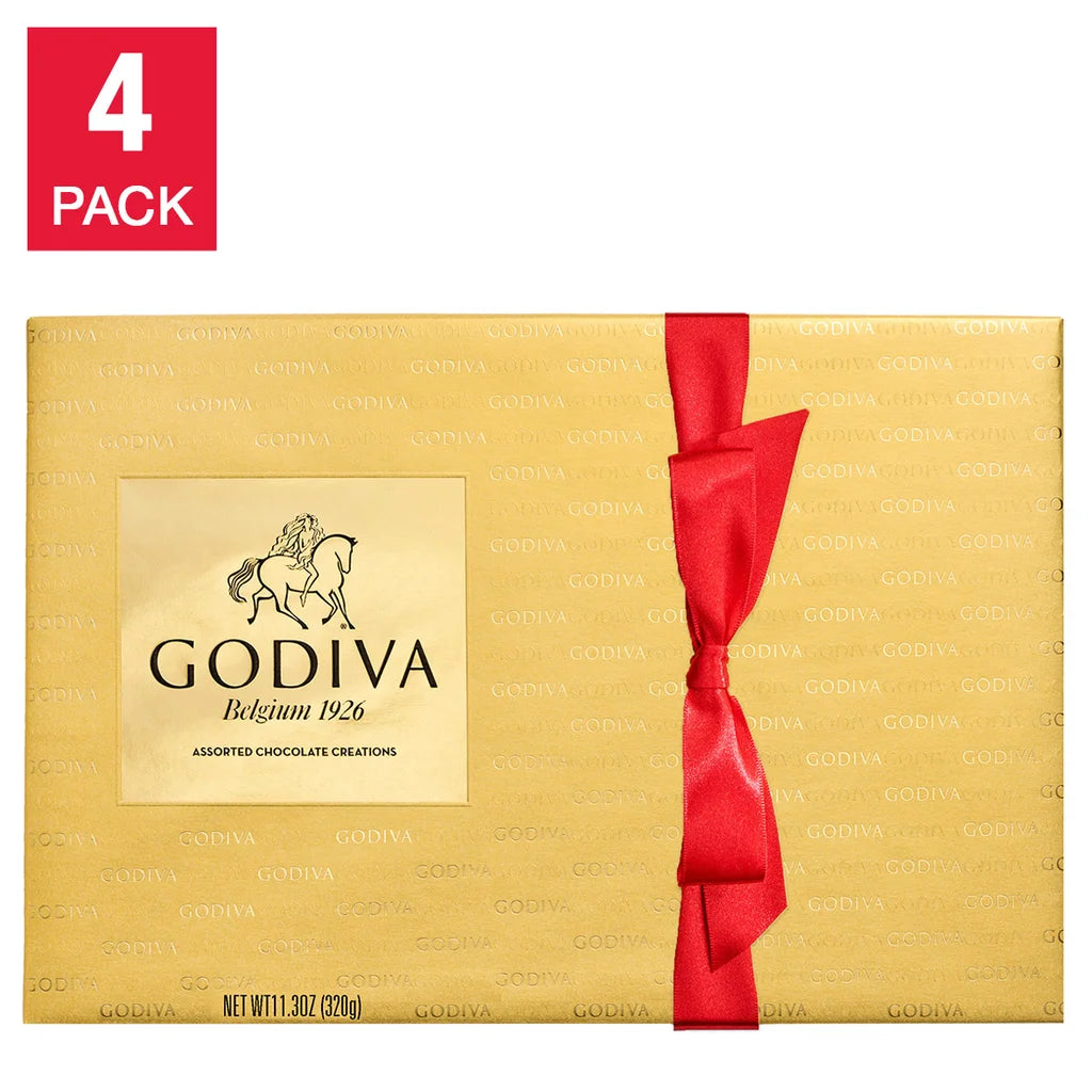 Godiva Goldmark Assorted Chocolate Gift Box, 4 Pack, 108 Total Pieces