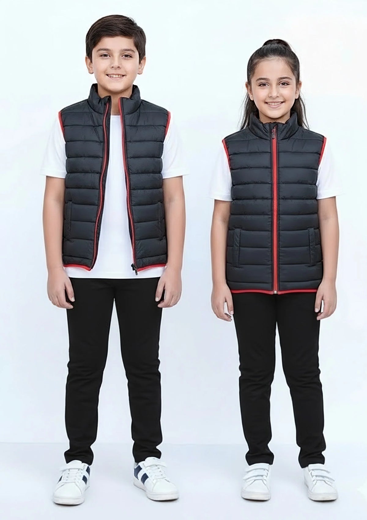 Wearium RedLine Fit - Premium Sleeveless Puffer jacket - Kids
