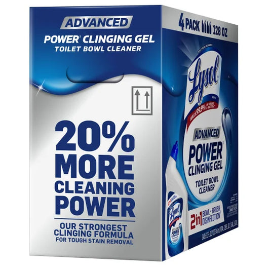 Lysol Advanced Toilet Bowl Cleaner, 32 fl oz, 4-count