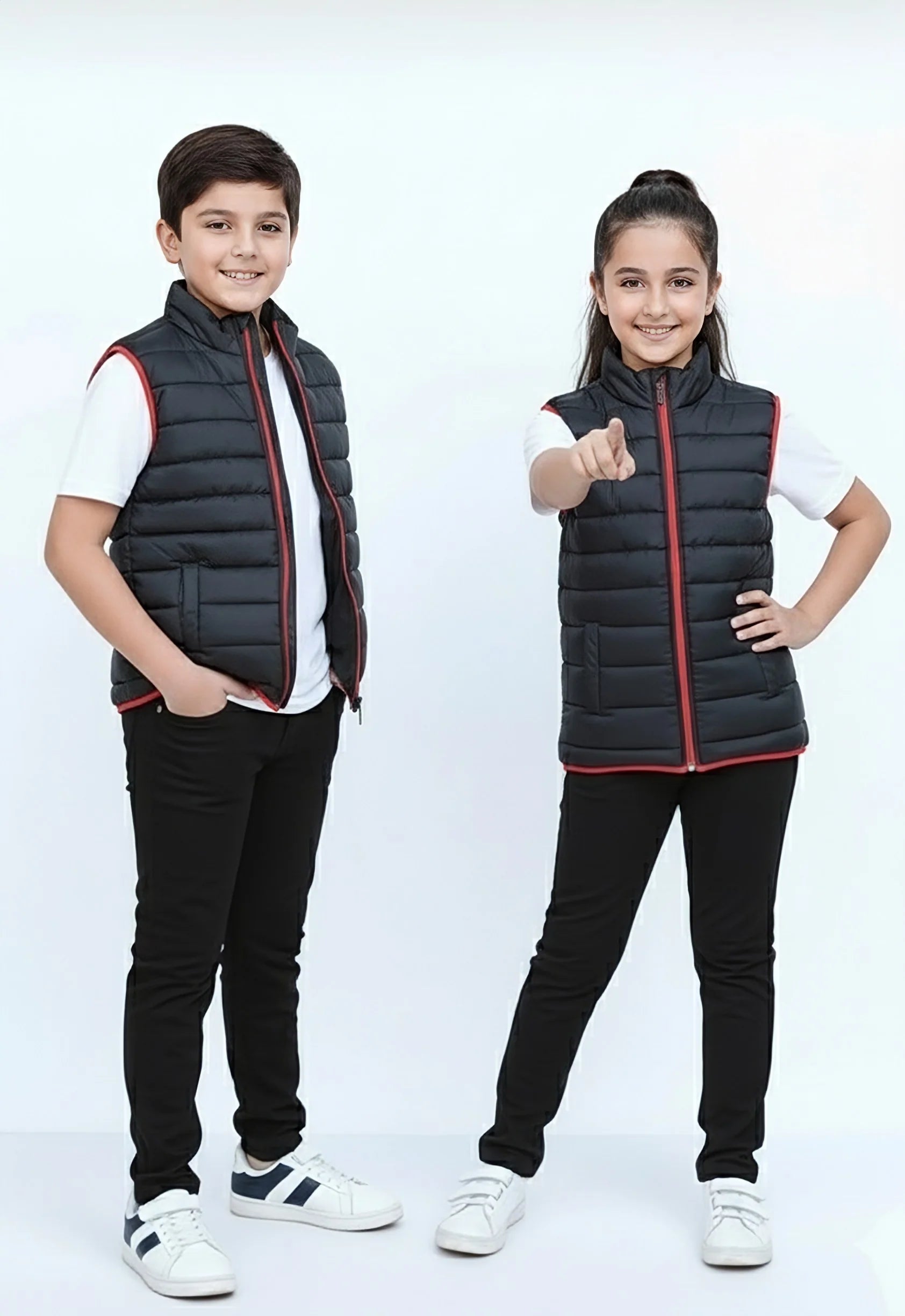 Wearium RedLine Fit - Premium Sleeveless Puffer jacket - Kids