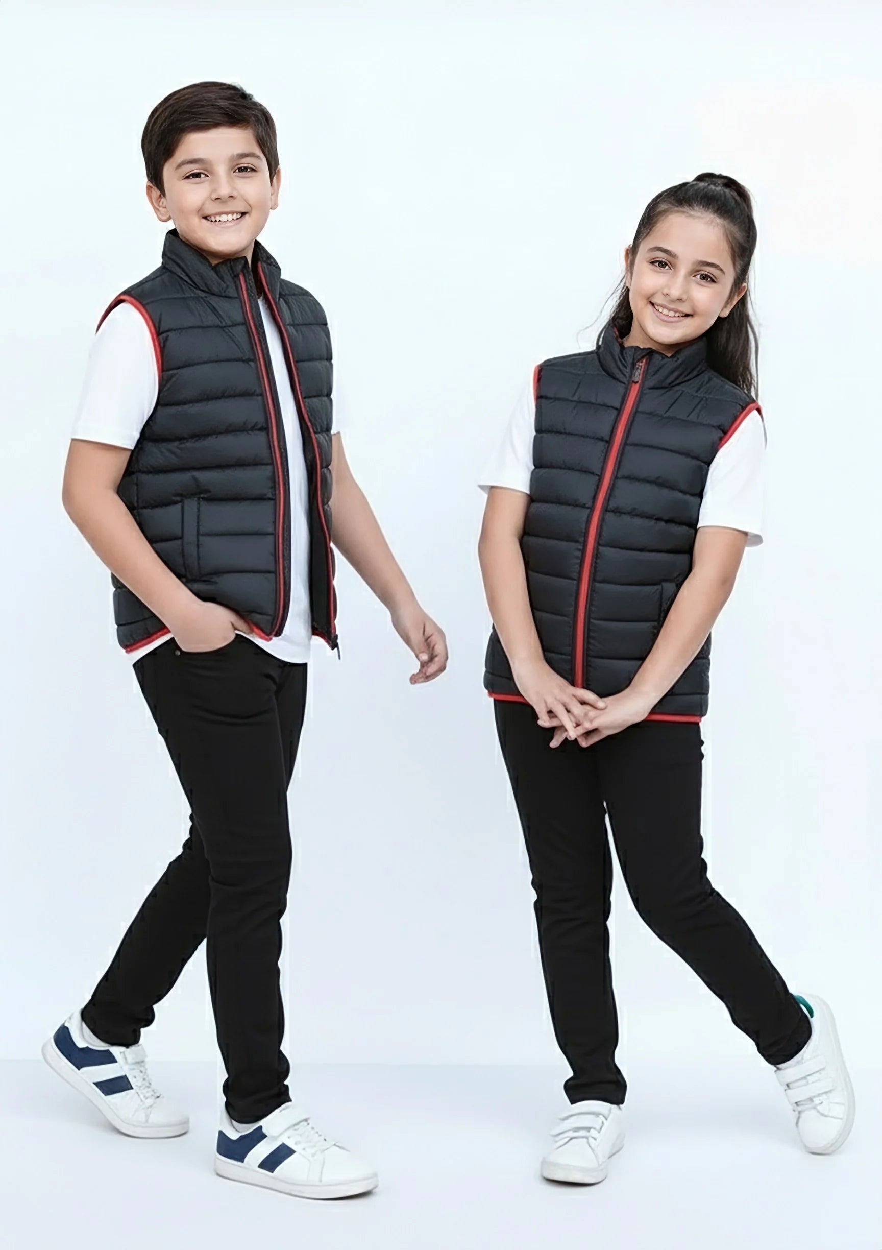 Wearium RedLine Fit - Premium Sleeveless Puffer jacket - Kids
