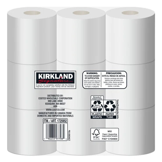Kirkland Signature Ultra Soft Bath Tissue, 2-Ply, 231 Sheets, 36 Rolls