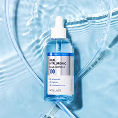 WELLAGE Real Hyaluronic Blue Ampoule, 2.53 fl oz, Pack of 2