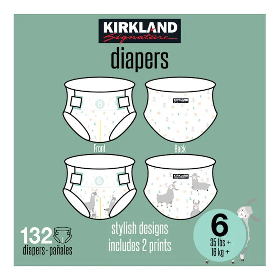 Kirkland Signature Diaper Size: 6 (35+ lb/16+ kg), 132 Diapers