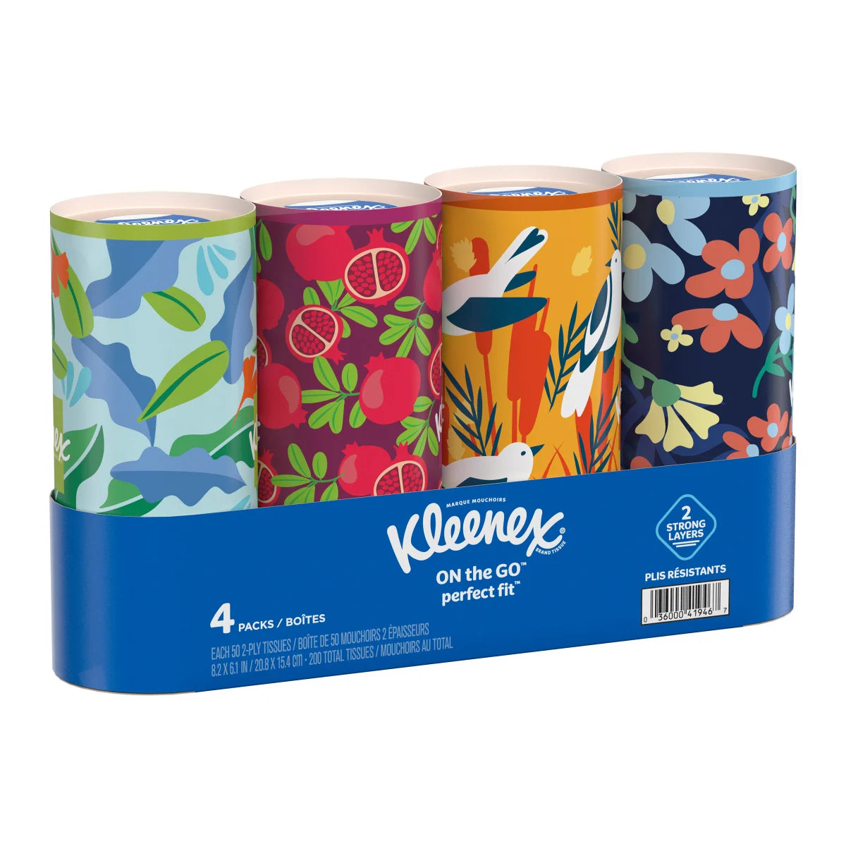 Kleenex On the Go Perfect Fit Facial Tissue, 2-Ply, 50-count, 24-pack