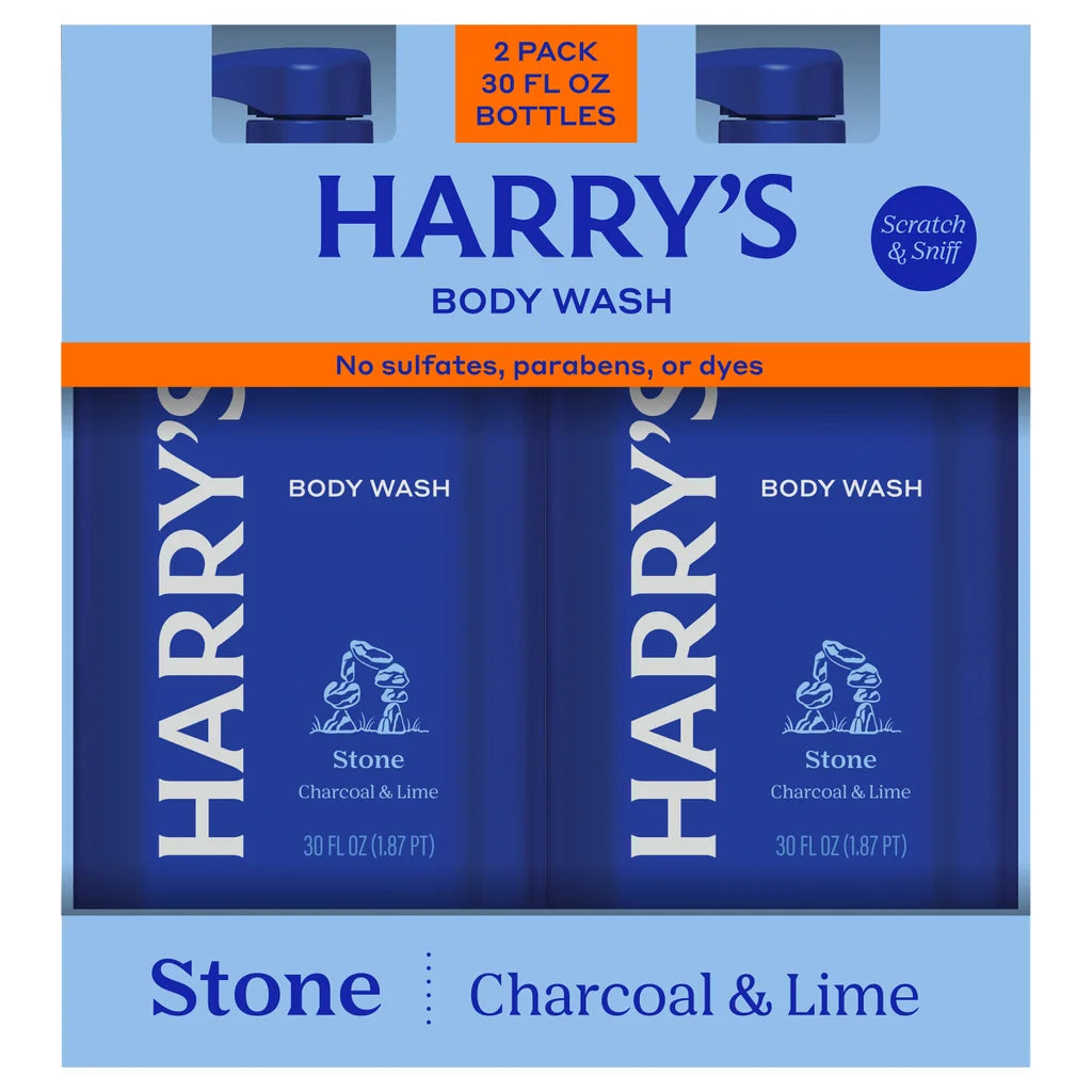 Harry’s Stone Body Wash, 30 fl oz, (Pack of 2)