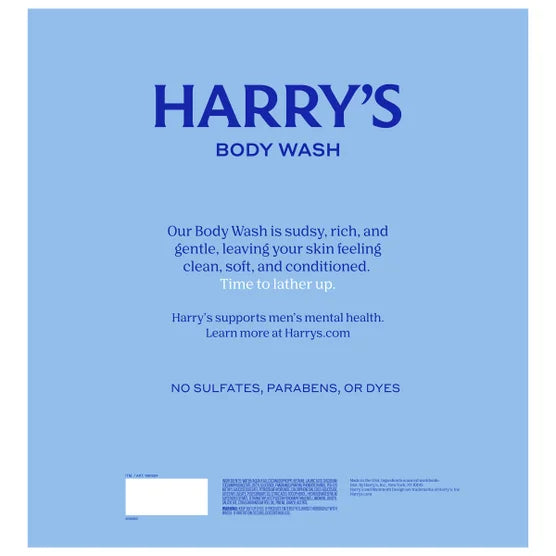 Harry’s Stone Body Wash, 30 fl oz, (Pack of 2)