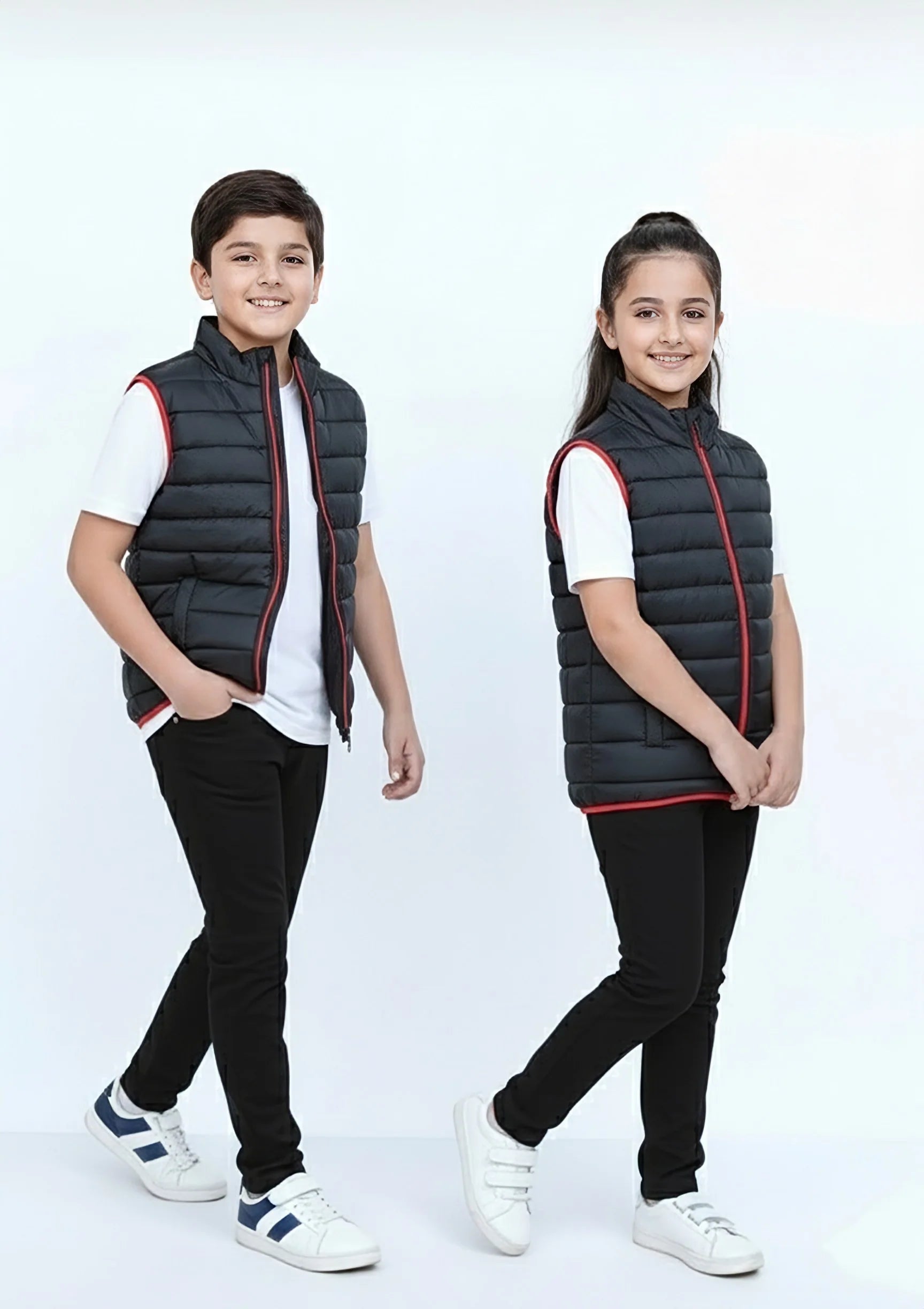 Wearium RedLine Fit - Premium Sleeveless Puffer jacket - Kids