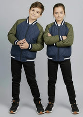 Wearium Olive Aura Bomber Jacket - Kids