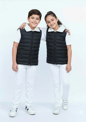 Wearium Elegant Sherpa Puffer Jacket - Black Kids