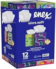 Kleenex Ultra Soft Facial Tissue, 3-Ply, 85-count, 12-pack