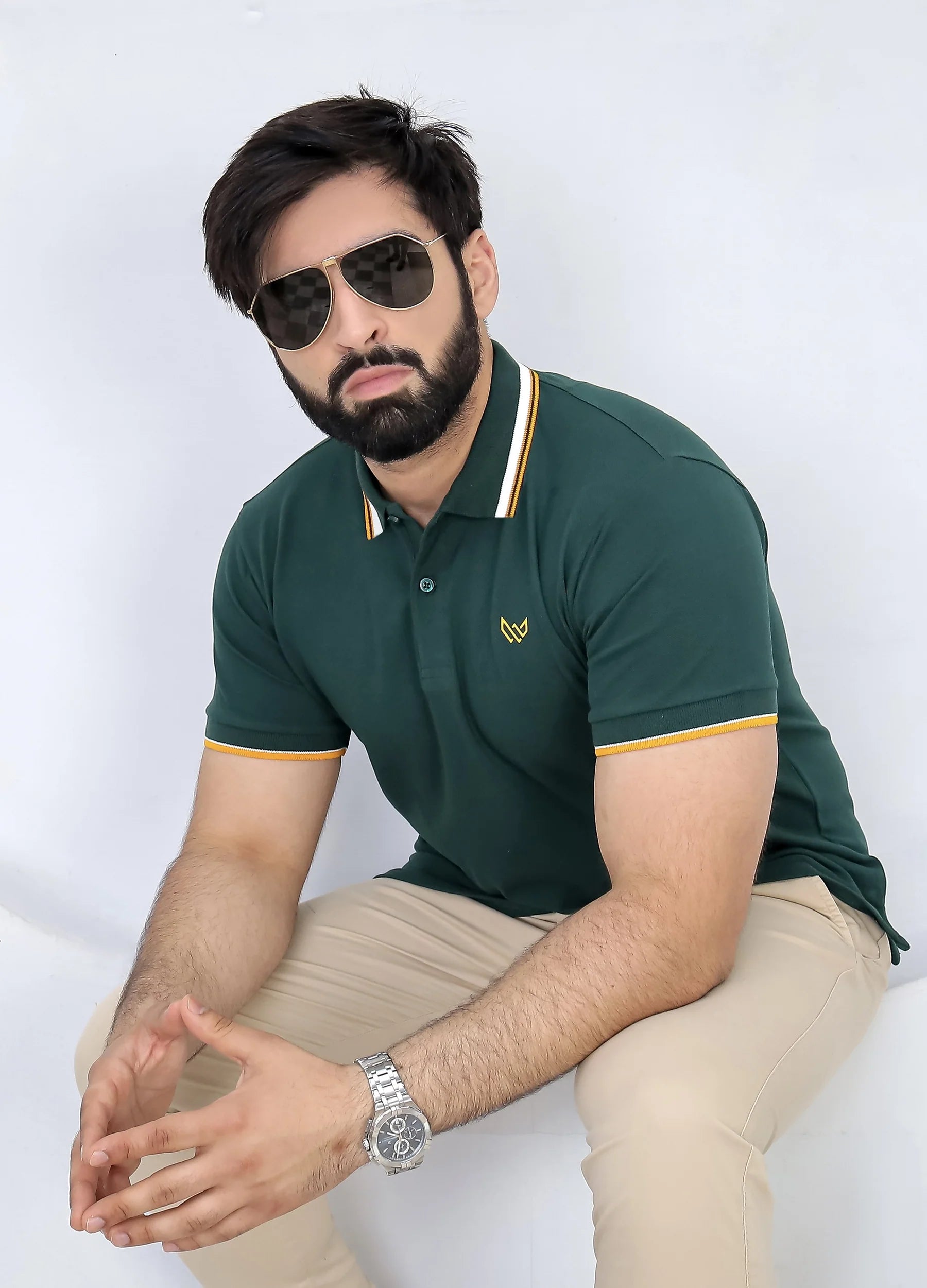 Wearium Excellence Green Polo Shirt - Premium Cotton (Size: 2XL)