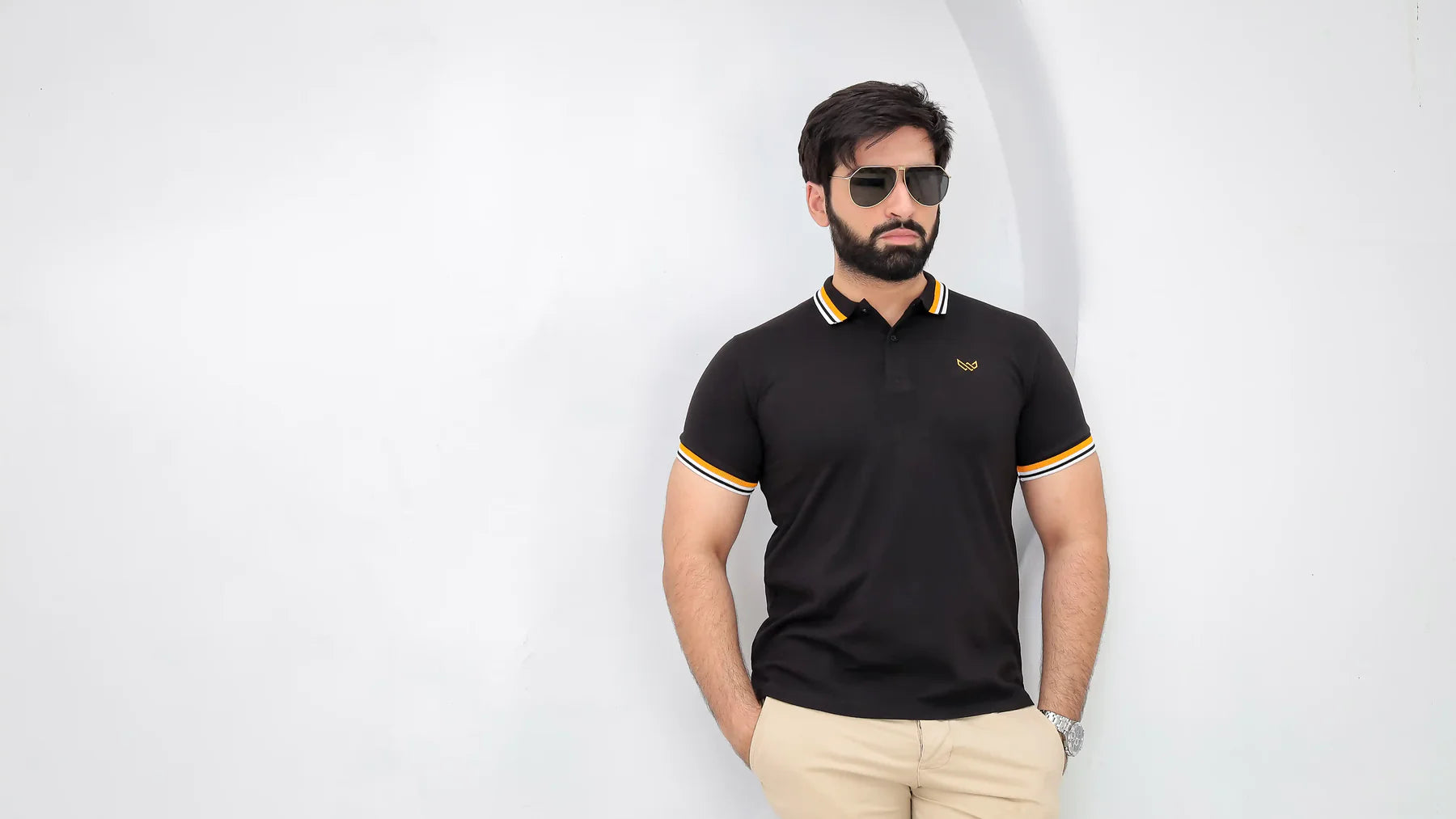 Wearium Excellence Black Polo - Premium Cotton (Size: 2XL)