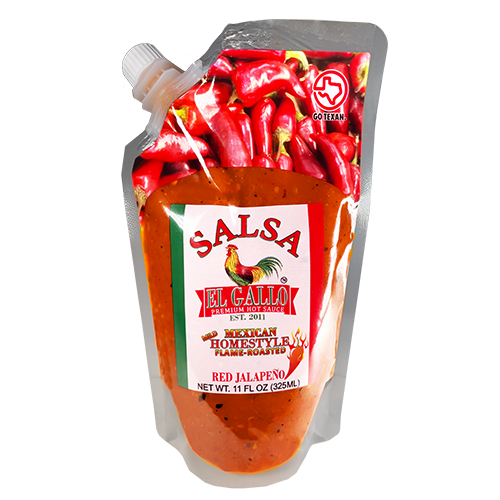 Salsa El Gallo Red Jalapeño Homestyle Salsa, 11 fl oz, Mild, Roasted Jalapeño, Shelf-stable