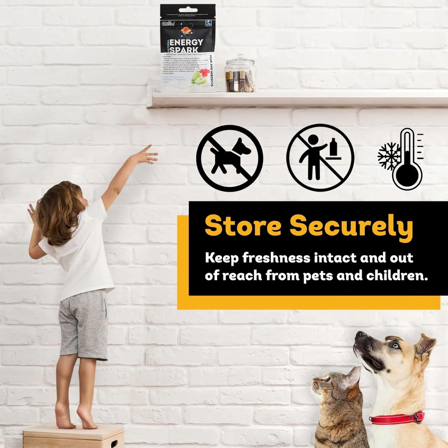 Funstitution 60 mg Natural Caffeine Gum (56pcs) | Contains Vitamin A, B6, B12, D, L-Theanine, Xylitol, Iron, Zinc, Magnesium | Focus & Energy Gum Caffeinated For Athletes | Pear And Hibiscus Flavor