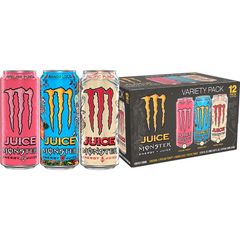 Juice Monster Variety Pack PPMLPP, Juice + Energy Drink, 12 Pack - 16 Fl Oz